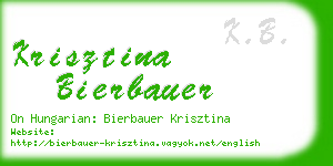 krisztina bierbauer business card